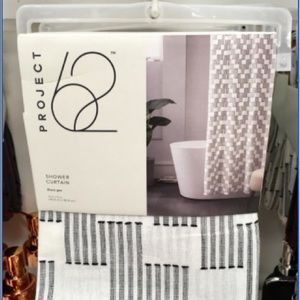 Project 62 Black & White Geo Woven Shower Curtain